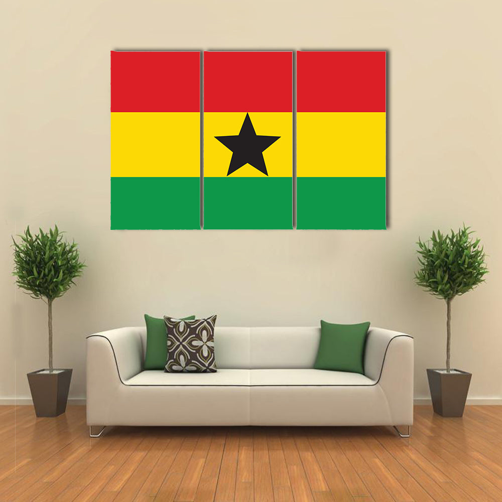 Flag of Georgia vector icon illustration Multi panel canvas wall art