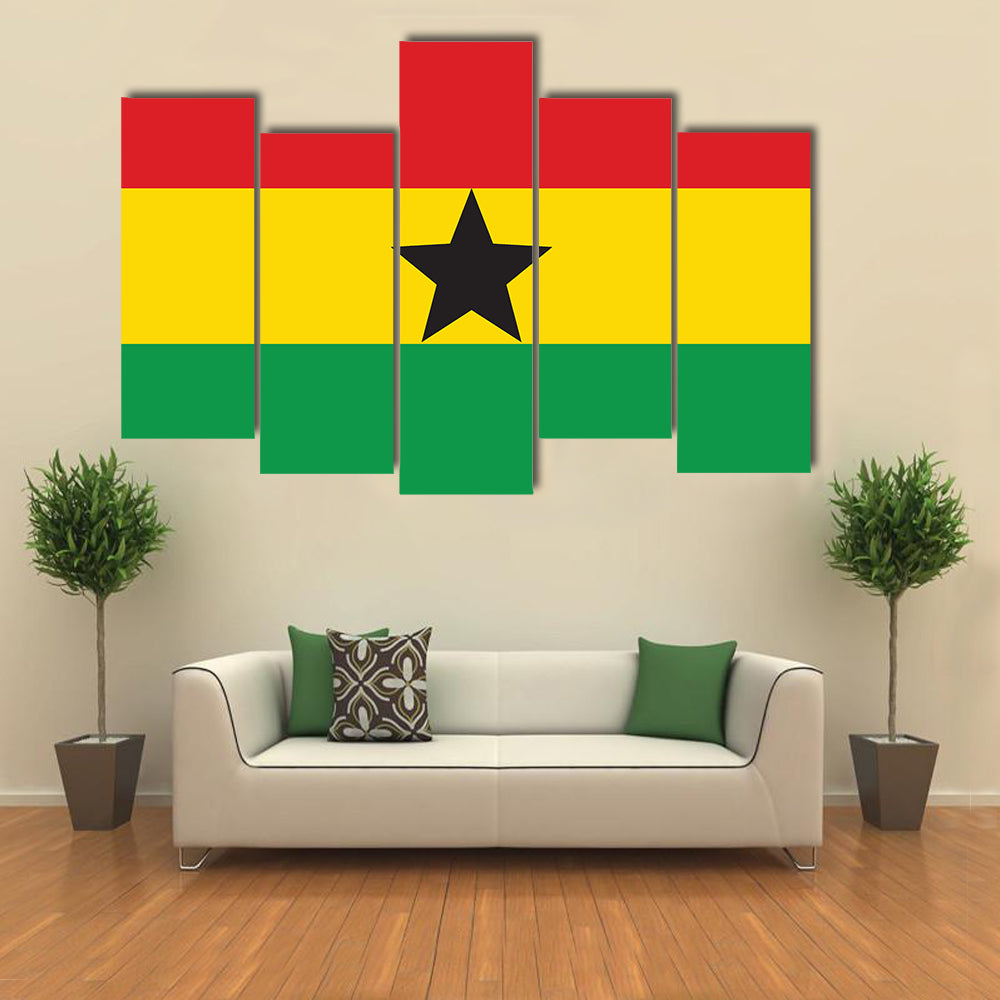 Flag of Georgia vector icon illustration Multi panel canvas wall art