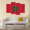 Flag of morocco vector icon illustration Multi panel canvas wall art