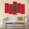 Flag of morocco vector icon illustration Multi panel canvas wall art