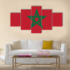 Flag of morocco vector icon illustration Multi panel canvas wall art