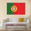 Flag of Portugal vector icon illustration Multi panel canvas wall art