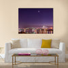 Belgrade bridges under the moonlight Multi panel canvas wall art