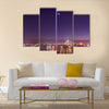 Belgrade bridges under the moonlight Multi panel canvas wall art