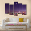 Belgrade bridges under the moonlight Multi panel canvas wall art