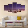 Belgrade bridges under the moonlight Multi panel canvas wall art