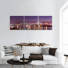 Belgrade bridges under the moonlight Panoramic canvas Wall Art