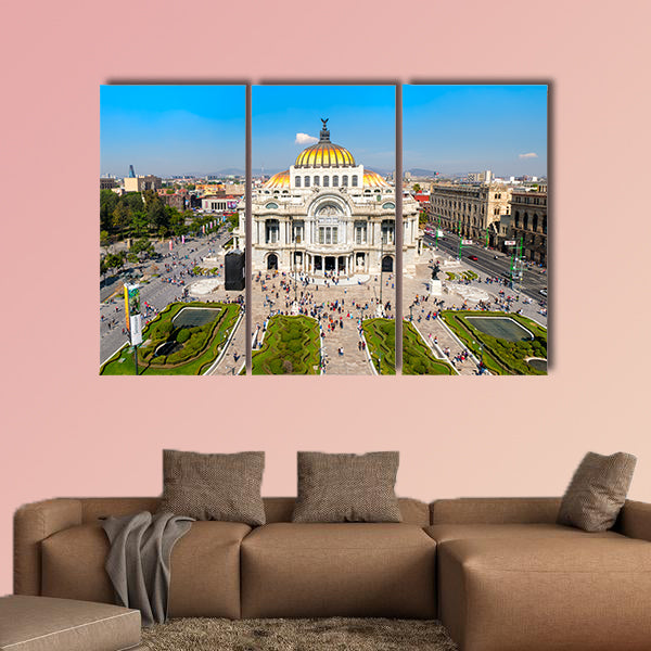 Panoramic view of the Palacio de Bellas Artes of Mexico City