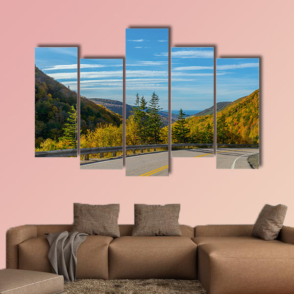 Cabot Trail Highway (Cape Breton, Nova Scotia, Canada) Multi panel canvas wall art