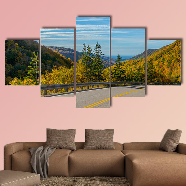 Cabot Trail Highway (Cape Breton, Nova Scotia, Canada) Multi panel canvas wall art
