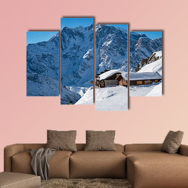Alpine chalet multi panel canvas wall art