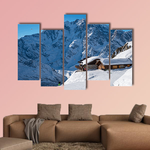 Alpine chalet multi panel canvas wall art