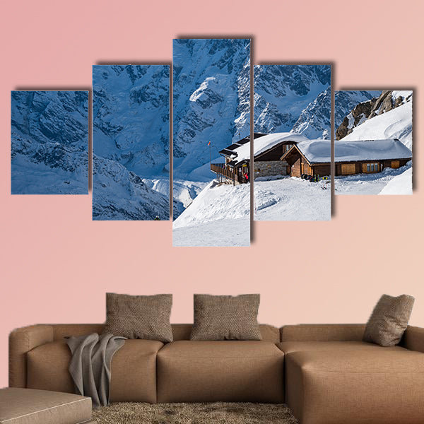 Alpine chalet multi panel canvas wall art