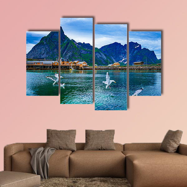 Lofoten is an archipelago in the county of Nordland, Norway multi panel canvas wall art