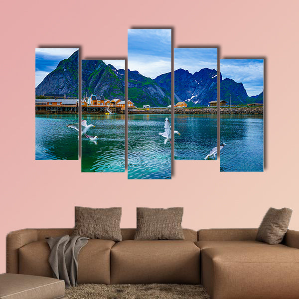 Lofoten is an archipelago in the county of Nordland, Norway multi panel canvas wall art