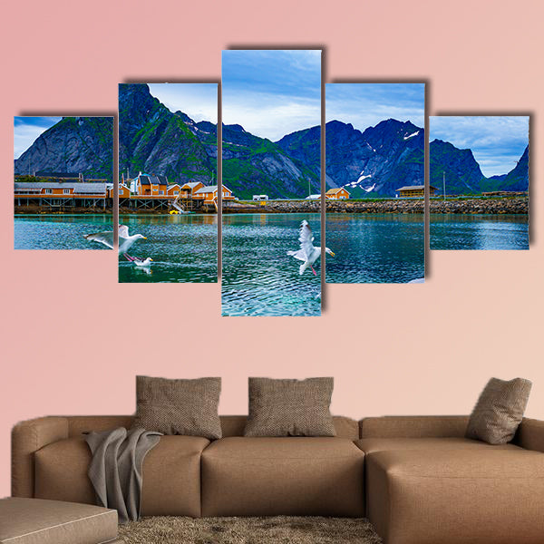 Lofoten is an archipelago in the county of Nordland, Norway multi panel canvas wall art