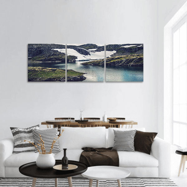 Mountain Glacial Lakes Landscape Mountain Water Panoramic canvas Wall Art