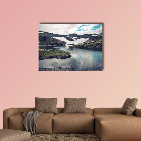 Mountain Glacial Lakes Landscape, Mountain multi panel canvas wall art