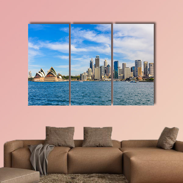 View of the Opera House and the Central Business District from Kirribilli in Sydney, Australia Multi panel canvas wall art
