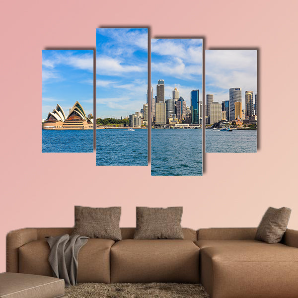 View of the Opera House and the Central Business District from Kirribilli in Sydney, Australia Multi panel canvas wall art