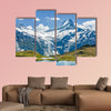 Schreckhorn peak over Bachsee in Alps, Switzerland multi panel canvas wall art