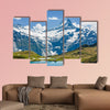 Schreckhorn peak over Bachsee in Alps, Switzerland multi panel canvas wall art