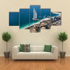 UAE Burj Al Arab is a luxury 5 star hotel built on an artificial island in front of Jumeirah beach Multi panel canvas wall art