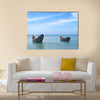 fishing boats at the shore of the Saint Martins island of Bangladesh Multi panel canvas wall art