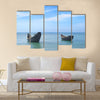 fishing boats at the shore of the Saint Martins island of Bangladesh Multi panel canvas wall art