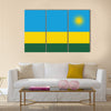 Rwanda Flag Vector Format Multi panel canvas wall art