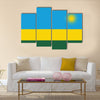 Rwanda Flag Vector Format Multi panel canvas wall art