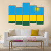 Rwanda Flag Vector Format Multi panel canvas wall art