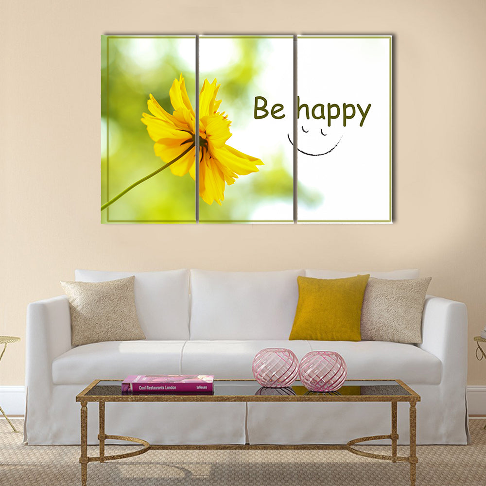 Be happy, Multi Panel Canvas Wall Art