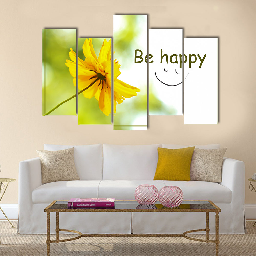Be happy, Multi Panel Canvas Wall Art