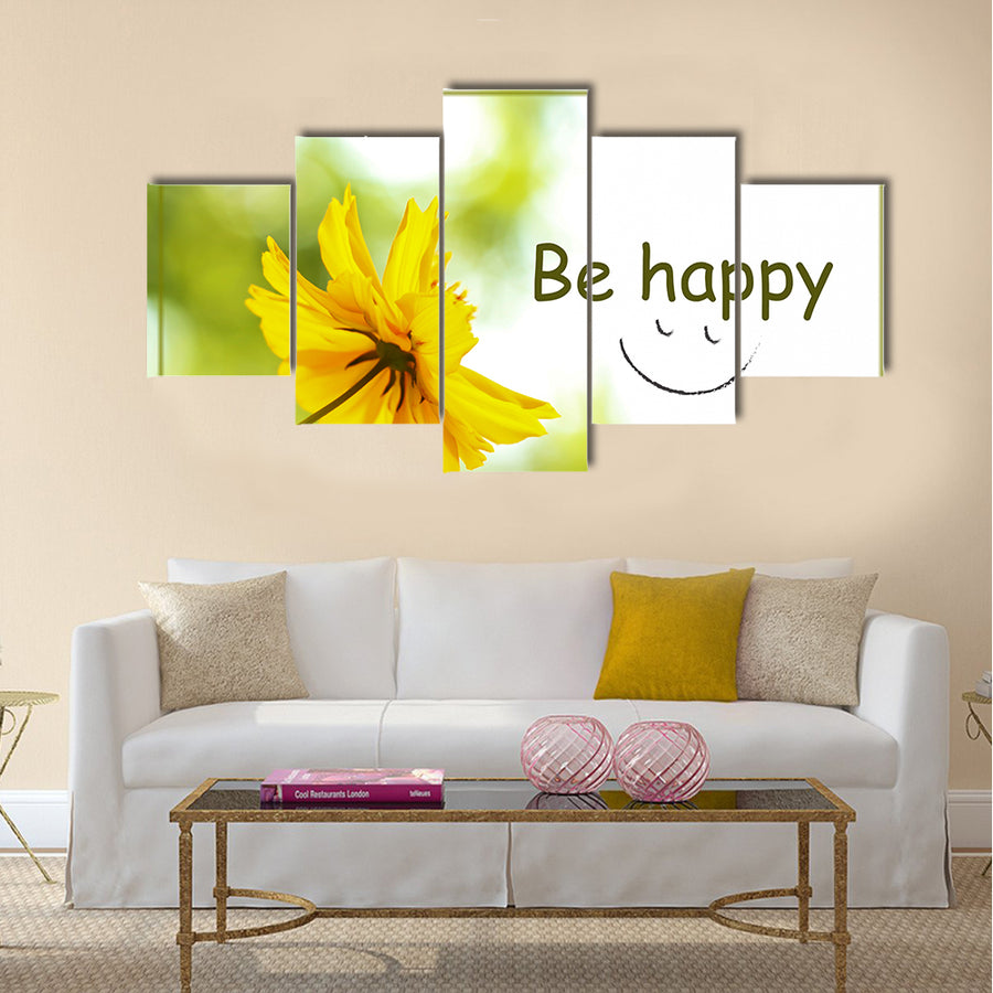 Be happy, Multi Panel Canvas Wall Art
