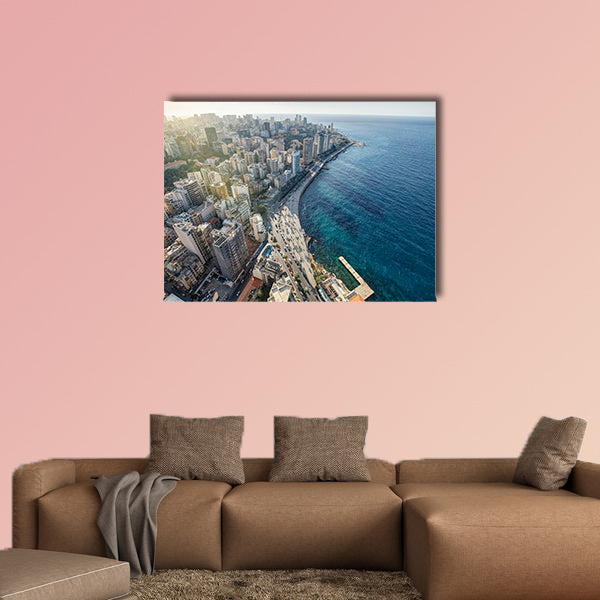 Aerial View of Beirut Lebanon multi panel canvas wall art