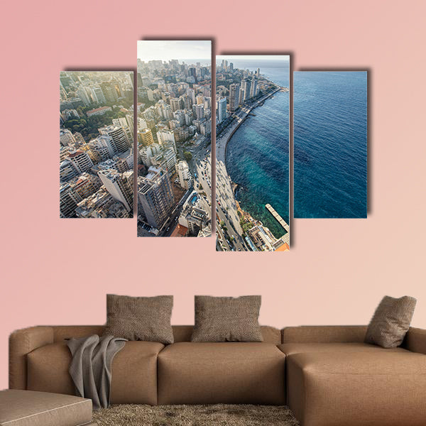 Aerial View of Beirut Lebanon multi panel canvas wall art