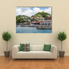 Many Colorful Homes on Grenada Hillside Multi panel canvas wall art