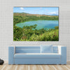 The volcano lake of Dziani on Mayotte island France Multi panel canvas wall art