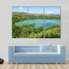 The volcano lake of Dziani on Mayotte island France Multi panel canvas wall art