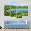 The volcano lake of Dziani on Mayotte island France Multi panel canvas wall art