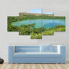 The volcano lake of Dziani on Mayotte island France Multi panel canvas wall art