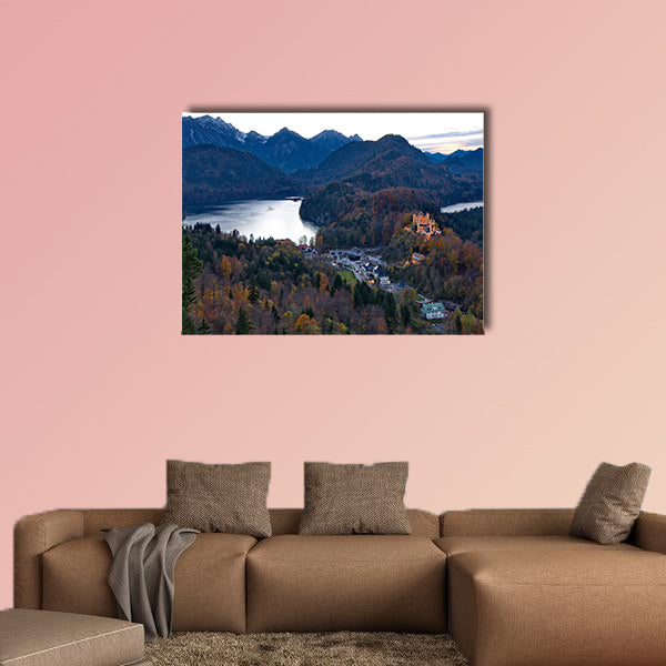 Castle of Hohenschwangau in Germany multi panel canvas wall art