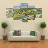 Goryokaku park view from Goryokaku tower Multi panel canvas wall art