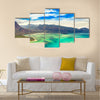 Aerial view of the underwater waterfall Multi panel canvas wall art