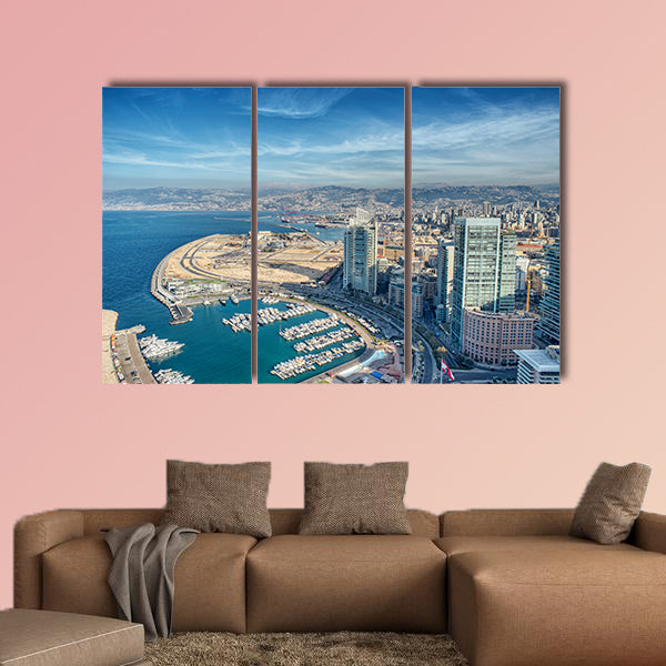Aerial View of Beirut Lebanon, City of Beirut, Beirut cityscape  wall art