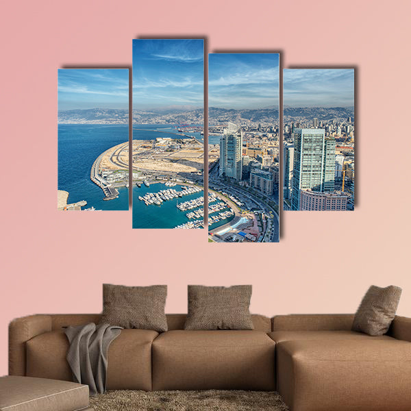 Aerial View of Beirut Lebanon, City of Beirut, Beirut cityscape  wall art