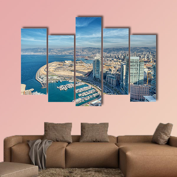 Aerial View of Beirut Lebanon, City of Beirut, Beirut cityscape  wall art