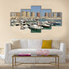 Harbour view in the Pearl precinct of Doha, Qatar Multi panel canvas wall art