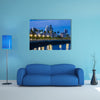 Skyline of Panama City at blue hour multi panel canvas wall art